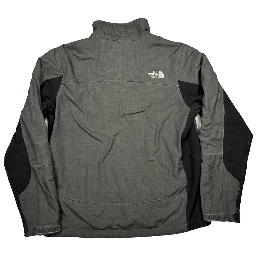 The North Face Denali Fleece Jacket Mens M Gray Black Full Zip Pullover TCN1 F13